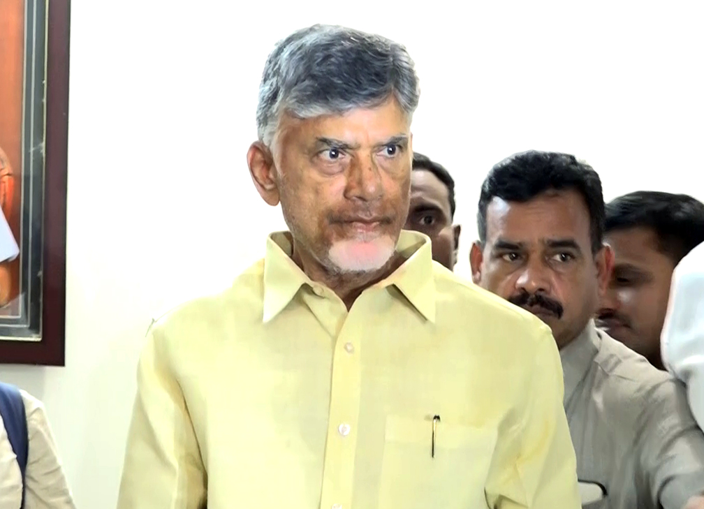TDP leaders and supporters hold protest against Chandrababu Naidu’s arrest in Andhra’s Amravati