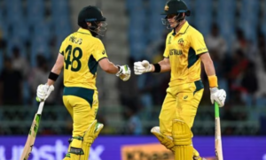 AUS clinches 5-wicket win over SL, secures first tournament victory