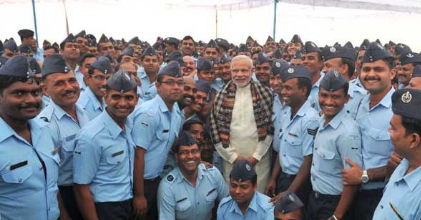 PM Modi extends his greetings to air warriors on foundation day