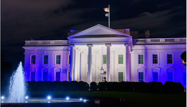 White House illuminated in Israel colours as a mark of solidarity ...