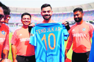 Kohli gets Tendulkar’s number ‘10’ jersey ahead of World Cup final