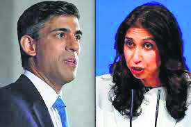 UK Prime Minister Rishi Sunak Sacks Home Secretary Suella Braverman ...