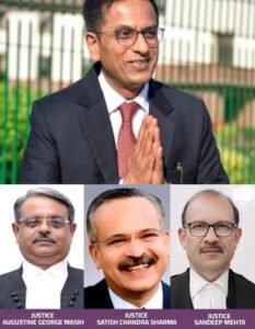 CJI Dy Chandrachud administers oath to 3 HC Chief Justices as SC Judges