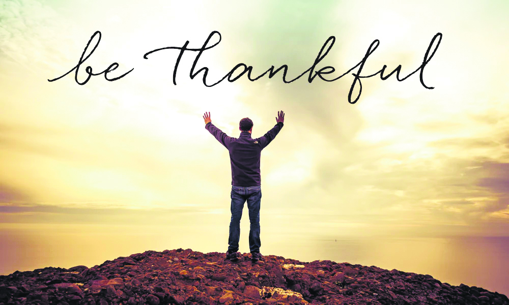 How should we be thankful to God?