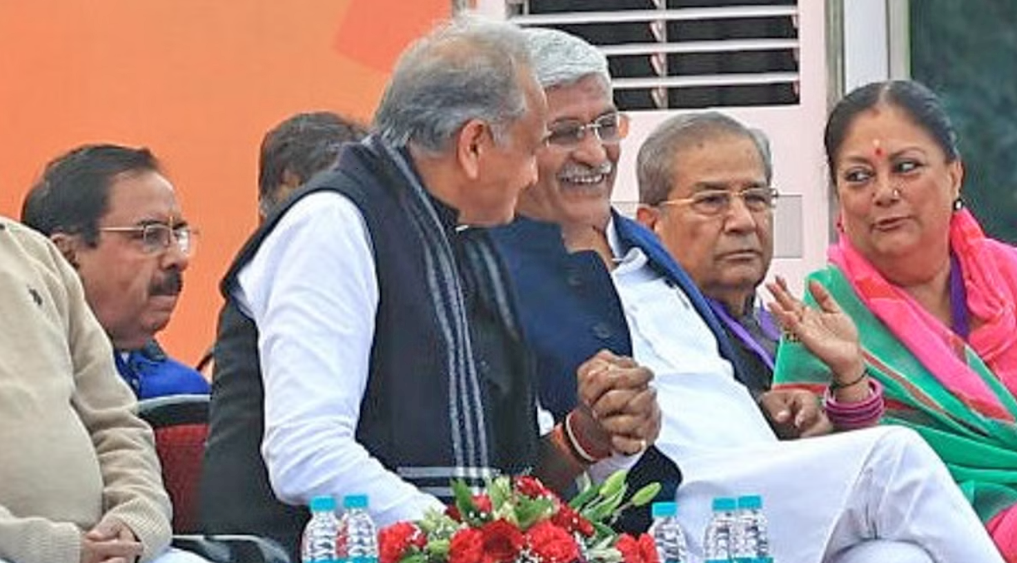 Gehlot, Shekhawat share unlikely moments at CM oath ceremony