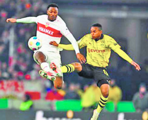 Dortmund falls 2-0 to Stuttgart in German Cup