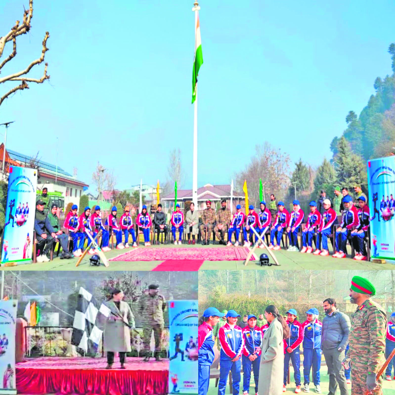 Students felicitated in Kupwara for their cricket match victories in Pune