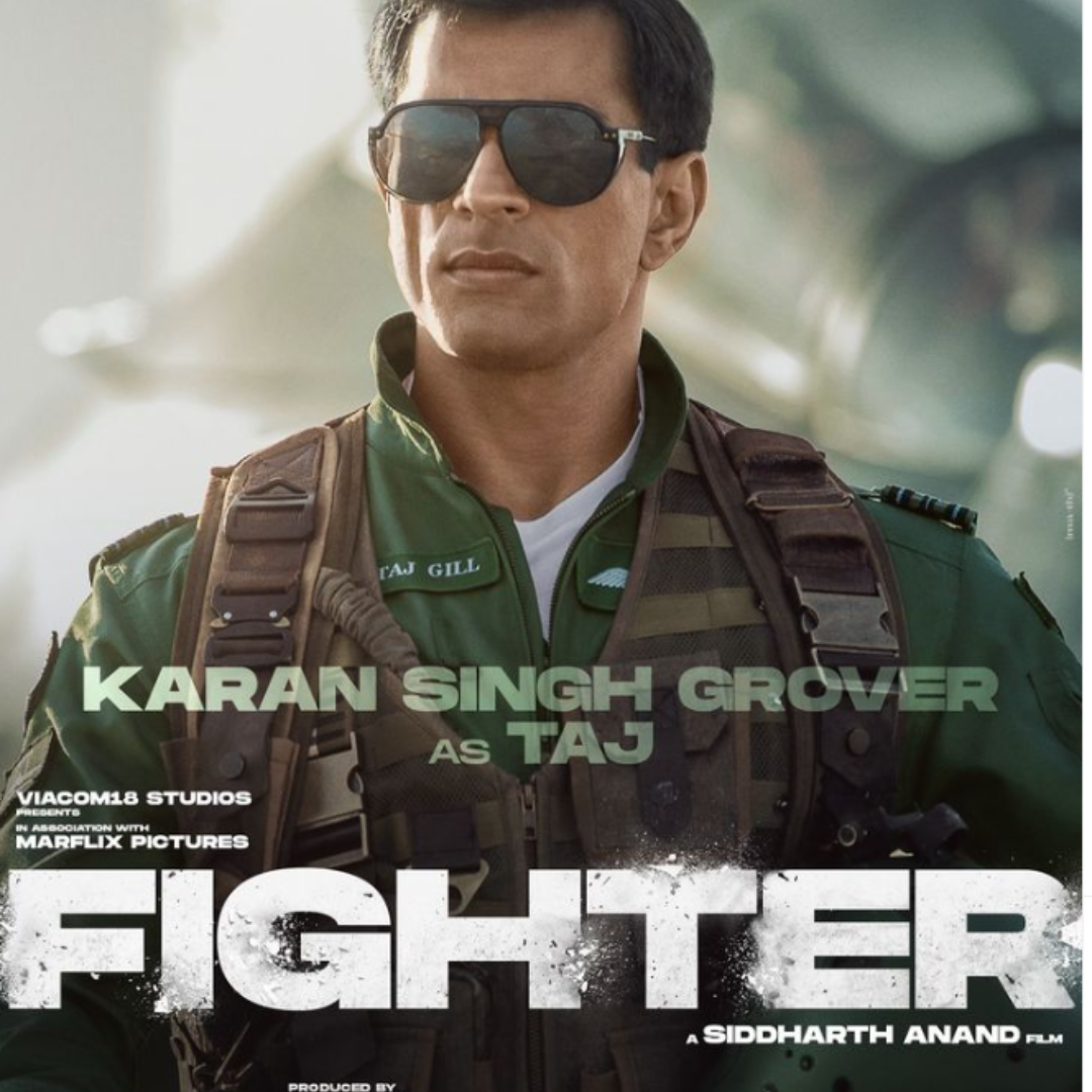 Hrithik Roshan presents Karan Singh Grover as Squadron Leader Sartaj Gill in the latest poster for “Fighter”