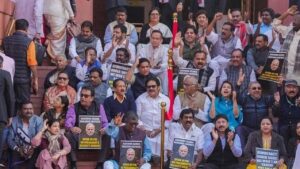 INDIA bloc leaders prepare for nationwide protest against bulk suspension of opposition MPs