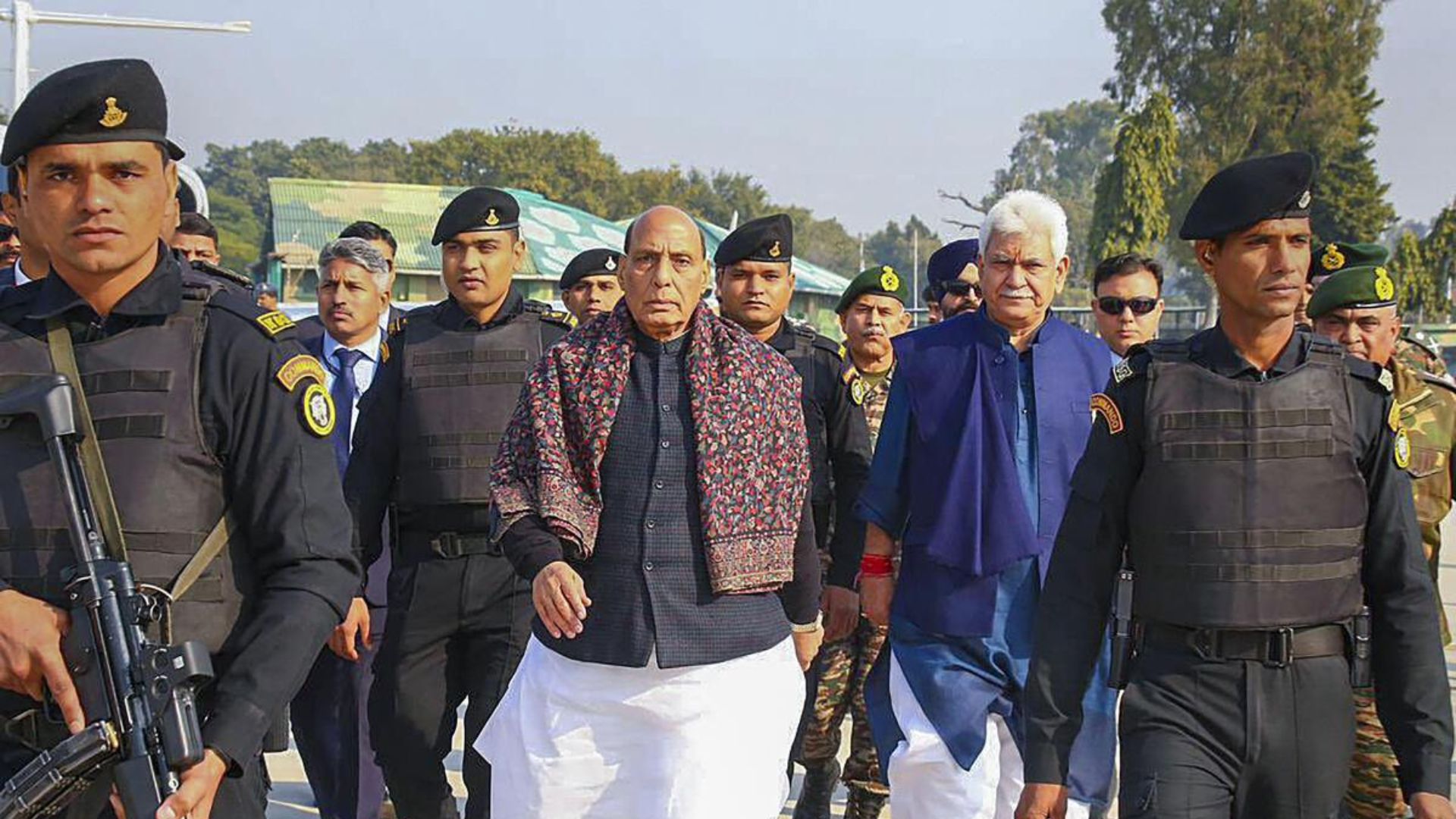 Defence Minister Rajnath Singh reaches Jammu to review security after Poonch terror attack
