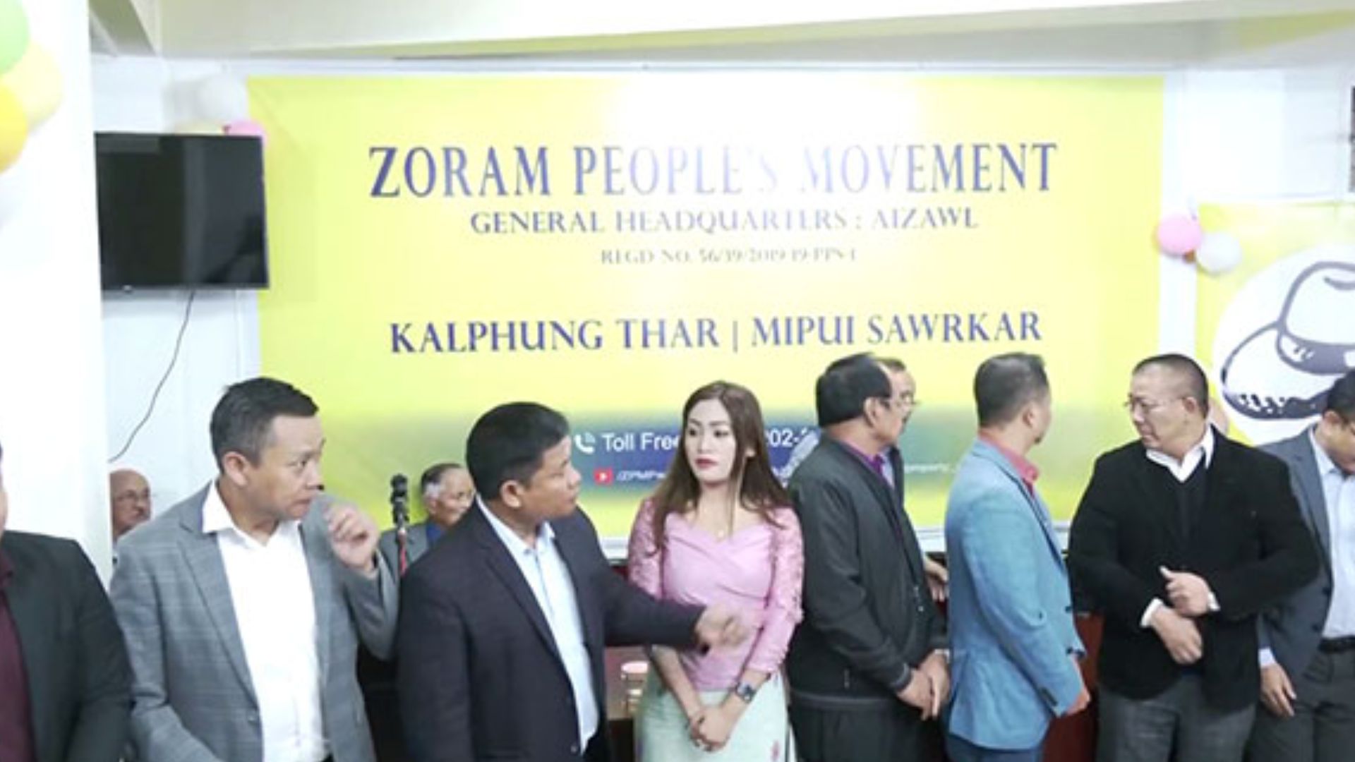 Zoram People’s Movement Conducts Worship Service at Party Office in Aizawl