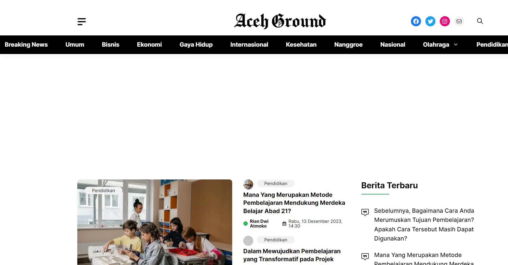 AcehGround: Up-to-Date News Platform & Insight from Aceh