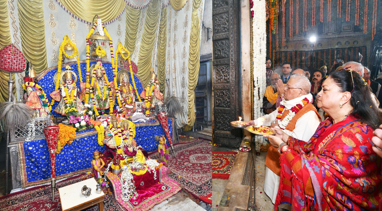 Governor, Former CM Raje offered prayers at Chandpol’s Shri Ramchandra Temple