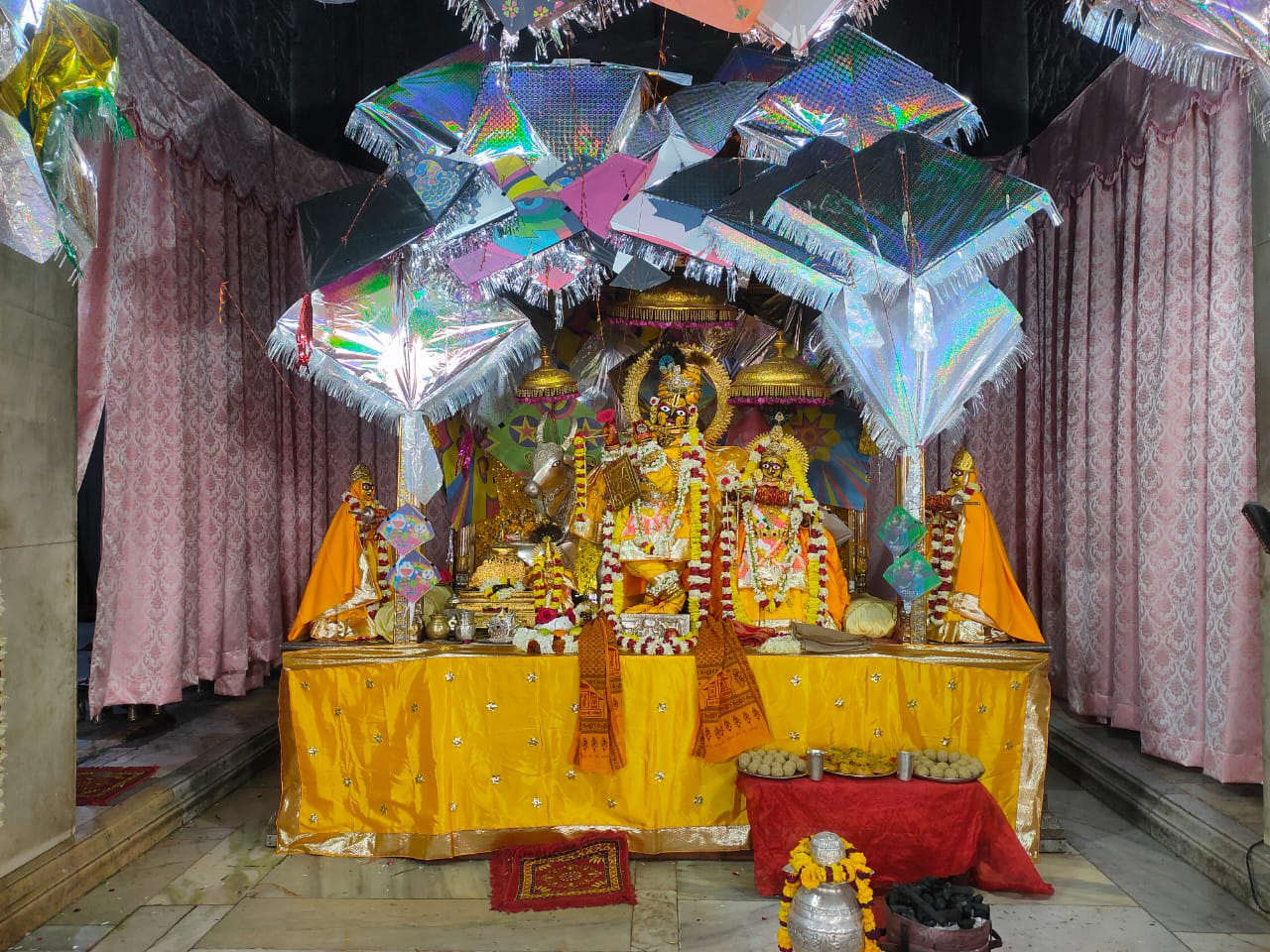 Temples bedecked in kites for Makar Sankranti celebrations