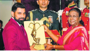 Shami, Ojas Pravin, Sheetal Devi honoured with Arjuna Award