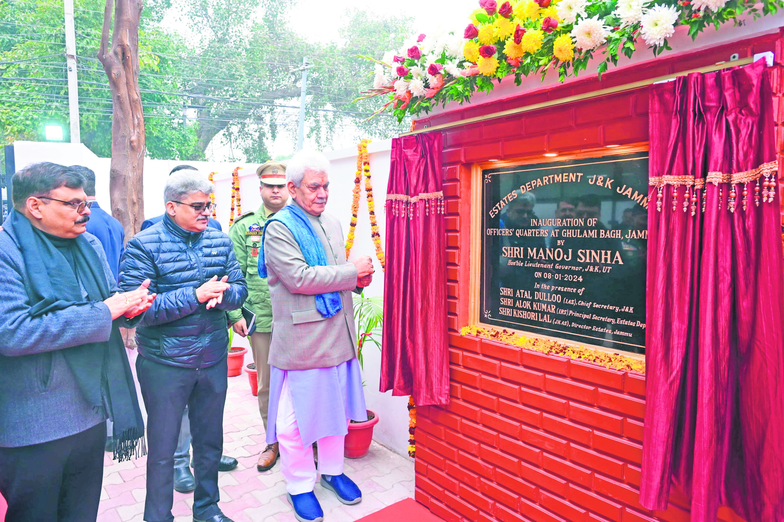 Lt Gov Manoj Sinha unveils modern officers’ quarters in Jammu