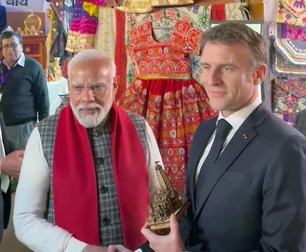 PM Modi gifts Ram Temple replica to French Prez Macron, makes UPI payment