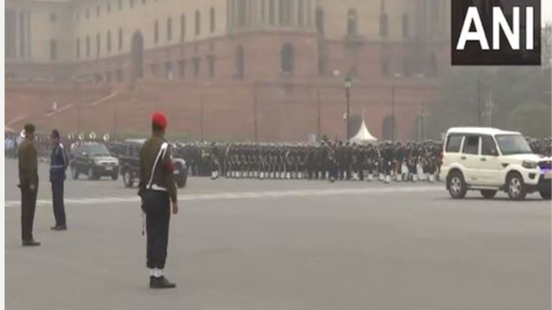 Rehearsals of President’s Carcade Held at Kartavya Path Ahead of Republic Day