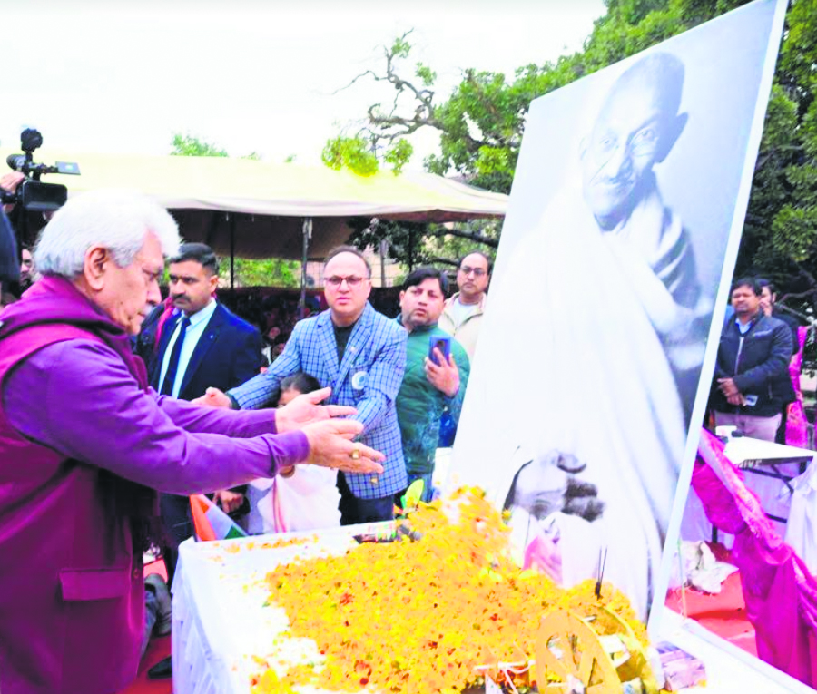 J&K embraces Mahatma Gandhi’s principles: LG Sinha lauds efforts towards peace