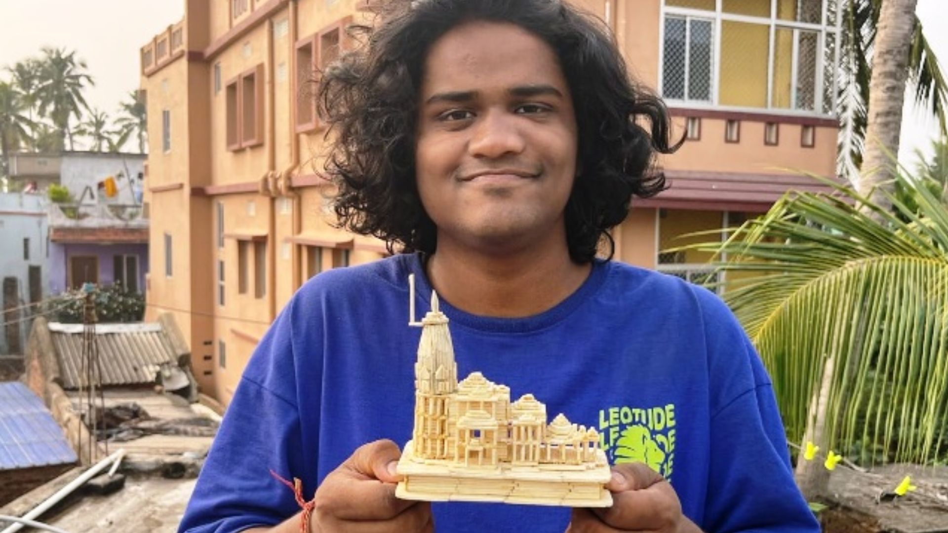 Odisha sculptor creates Ram Mandir replica using matchsticks