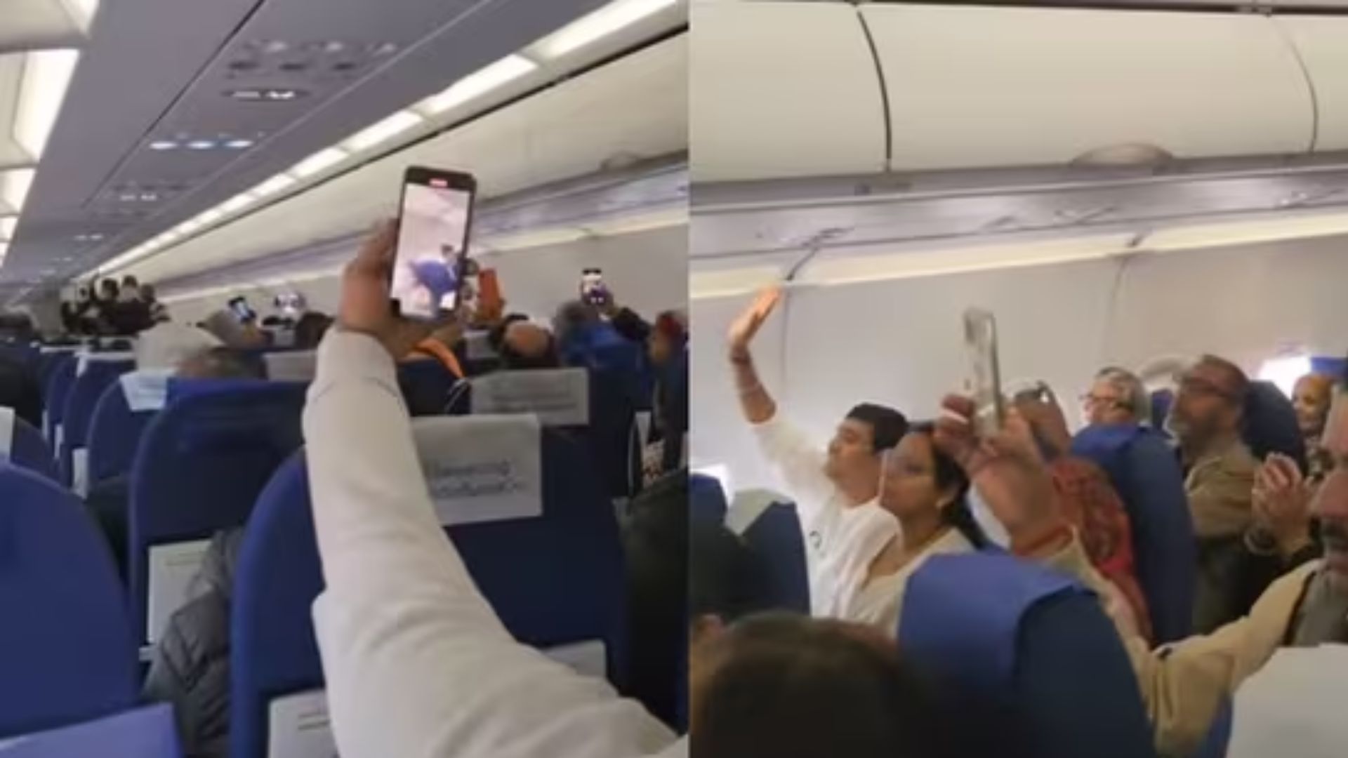 Passengers chant Ram bhajan onboard flight from Delhi to Ayodhya