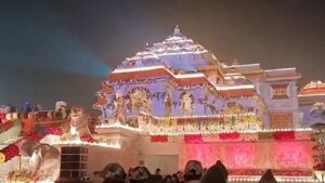 Ram Temple illuminated, beautifully decorated ahead of ‘Pran Pratishtha’ ceremony