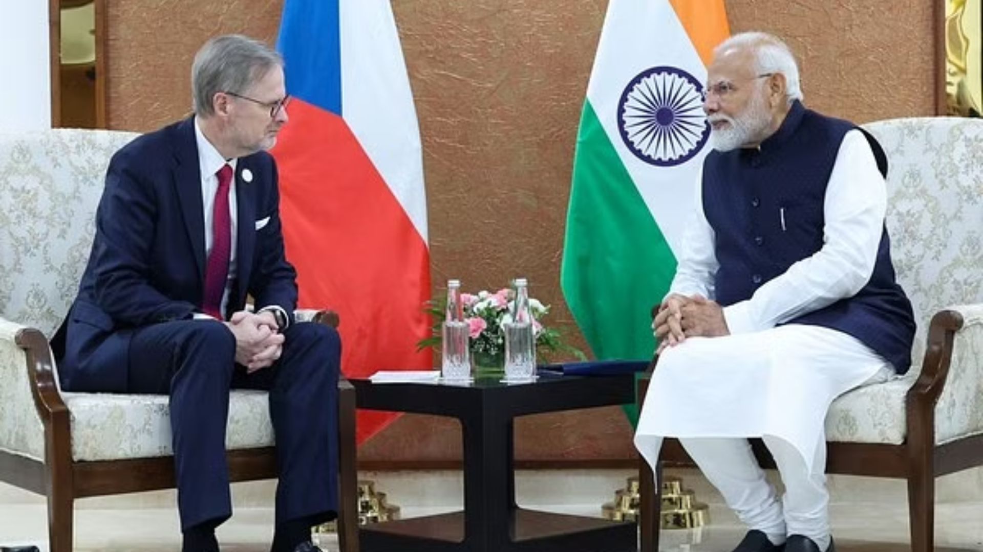 PM Modi holds bilateral meeting with Czech counterpart Petr Fiala in Gandhinagar