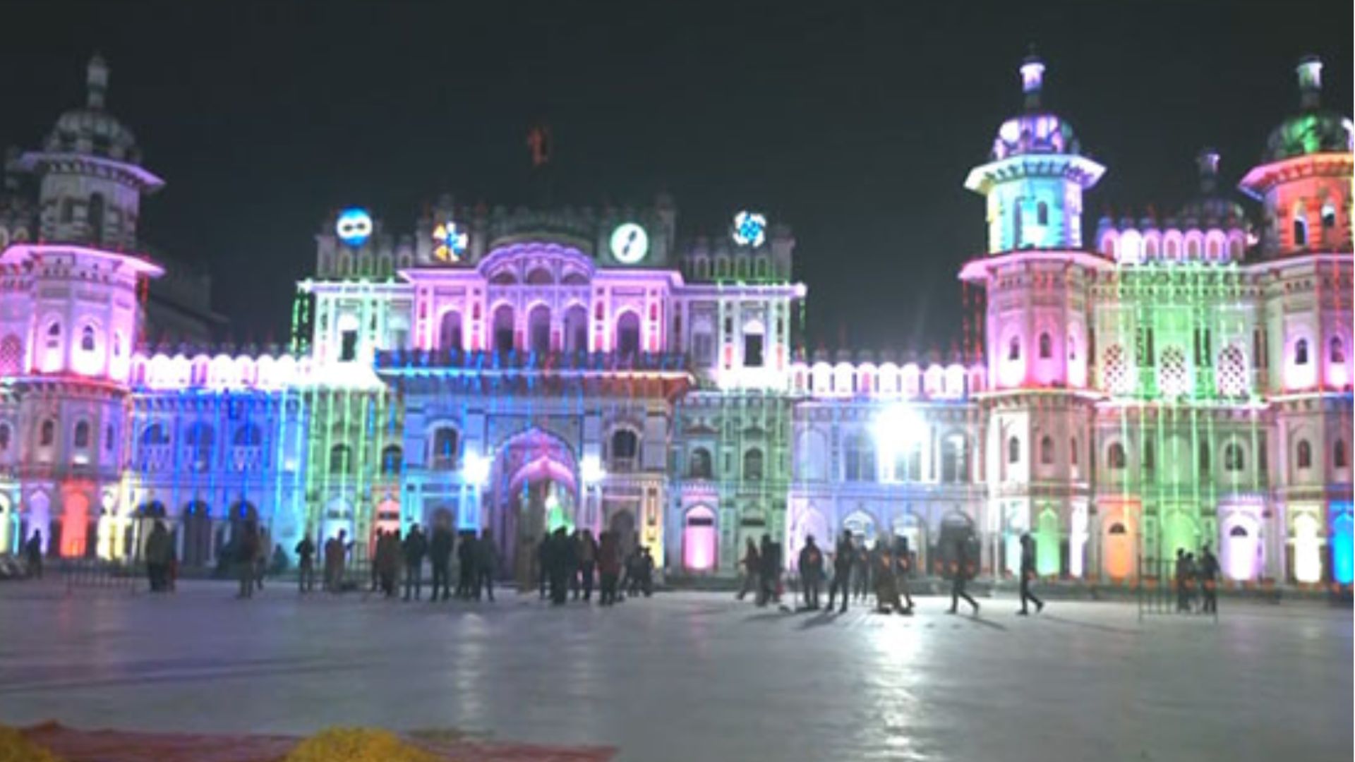 Rammay Nepal: Janaki temple illuminated ahead of Pran Pratistha at the ...