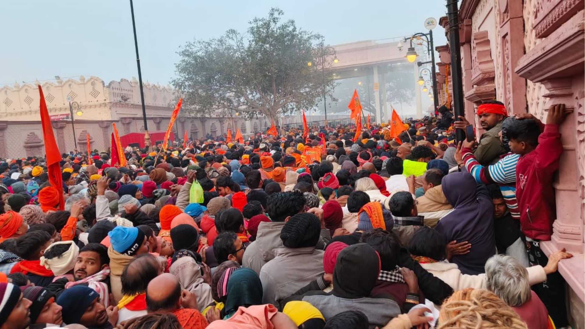 Devotees congregate at Ayodhya’s Ram Temple for ‘darshan’, day after ‘Pran Pratishtha’ ceremony