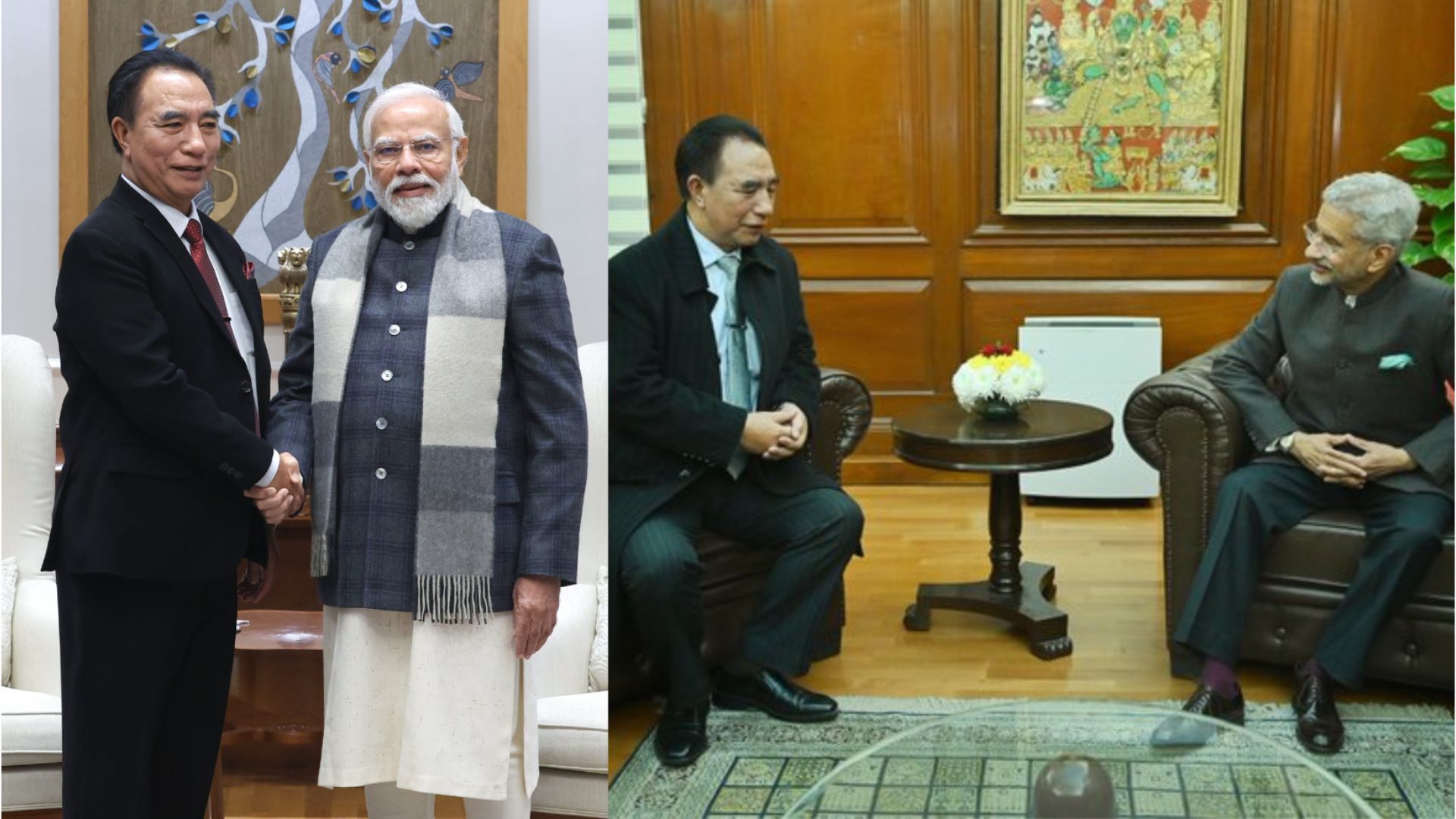 Prime Minister Narendra Modi meets Mizoram Chief Minister Lalduhoma