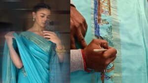 Alia Bhatt’s saree for Ayodhya Ram Mandir visit took ‘100 hours of effort’, depicts chosen scenes from Ramayana