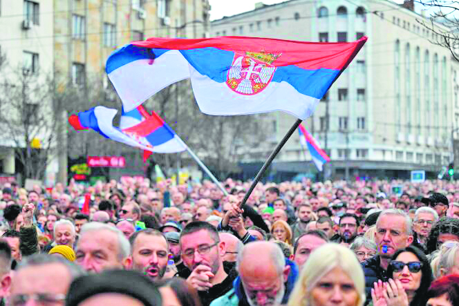 Thousands protest in Serbia alleging fraud by governing party