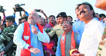 Amit Shah attends Uttarayan Patang Mahotsav in Gujarat; flies kites