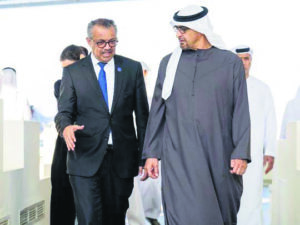 UAE President meet with WHO Director to discuss Gaza health challenges