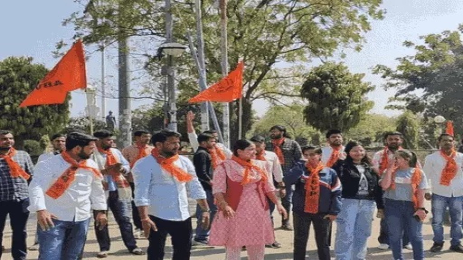 Akhil Bharatiya Vidyarthi Parishad protests against BJP government