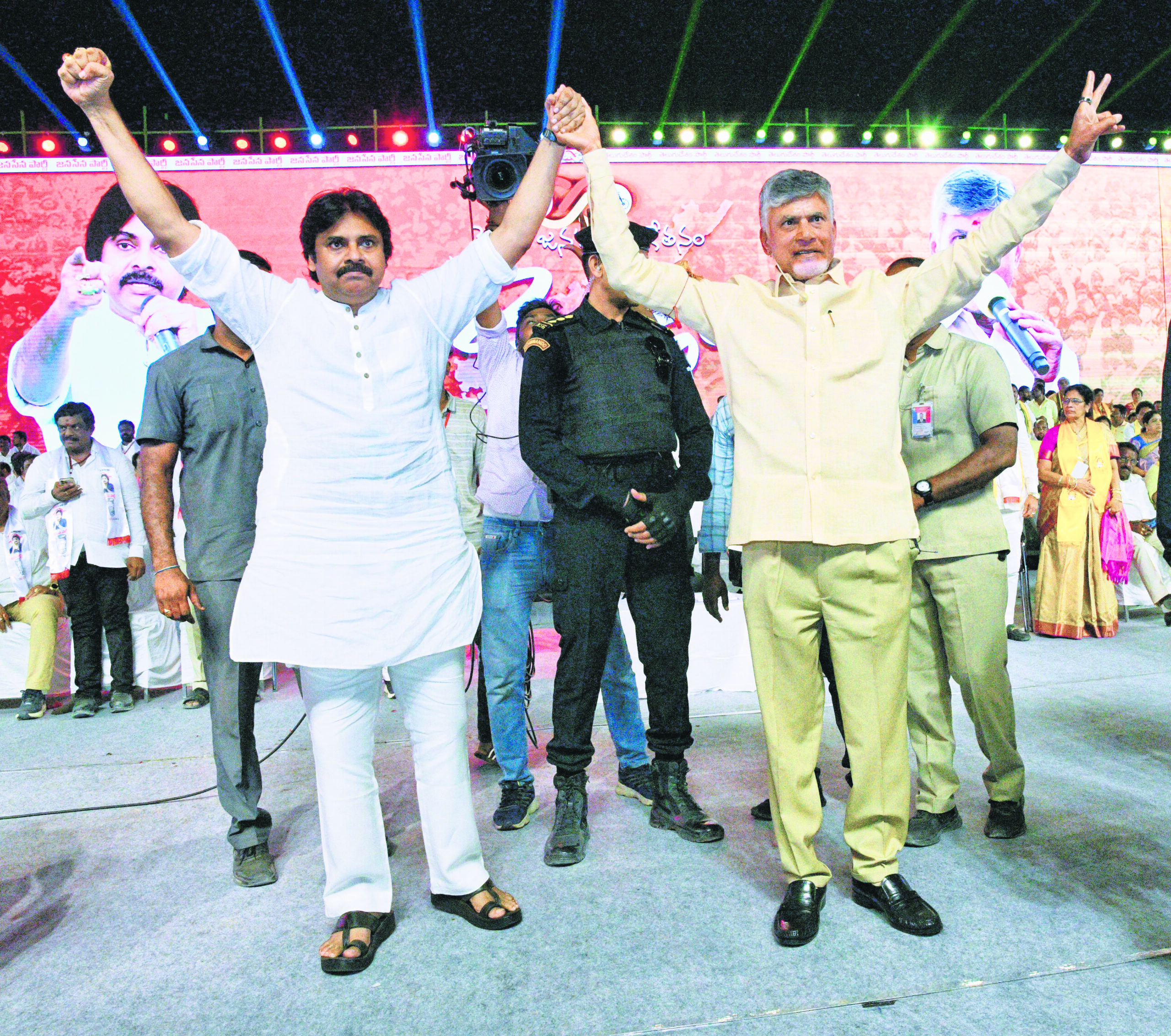 Historic alliance rally in Andhra Pradesh sets stage for political battle