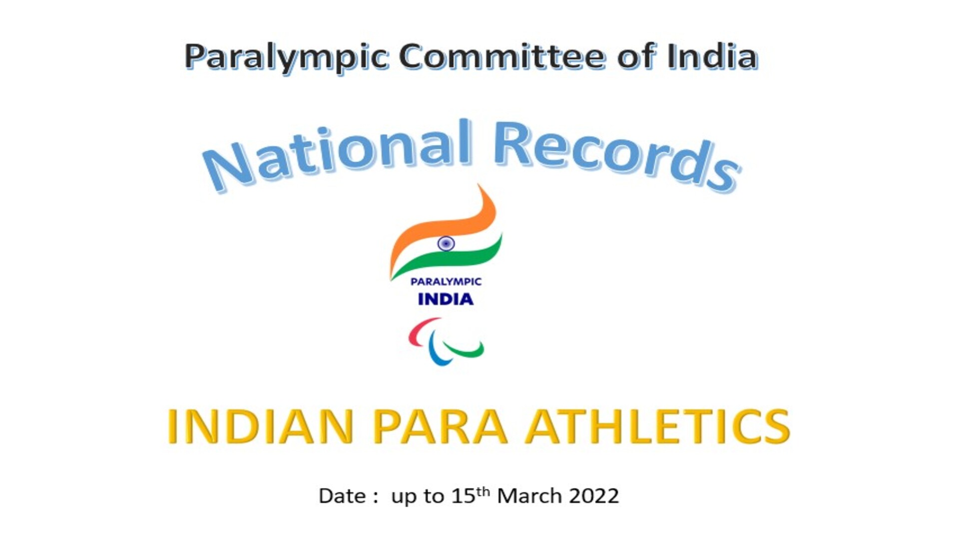 Paralympic Committee of India (PCI)
