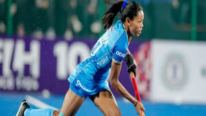 Salima Tete receives congrats by Hockey India on completing 100 International Caps