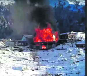 Devastating fire engulfs multi-storey house in Udhampur’s Basantgarh