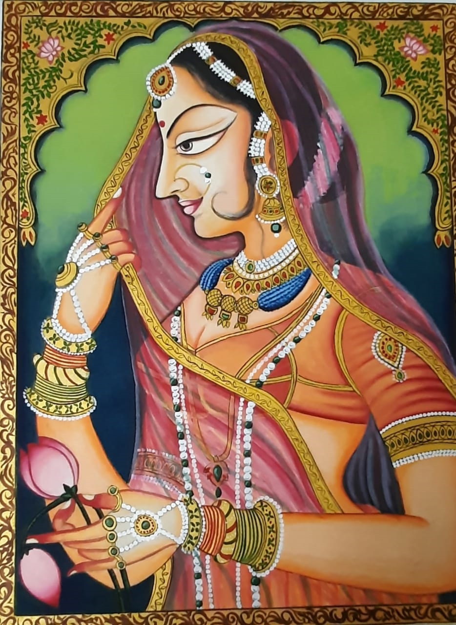 Resplendent Beauty: The Enchanting Tale of Bani Thani Painting from Krishangarh