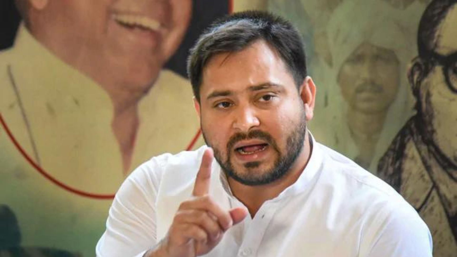 RJD Leader Tejaswi Yadav criticises BJP during INDIA bloc rally