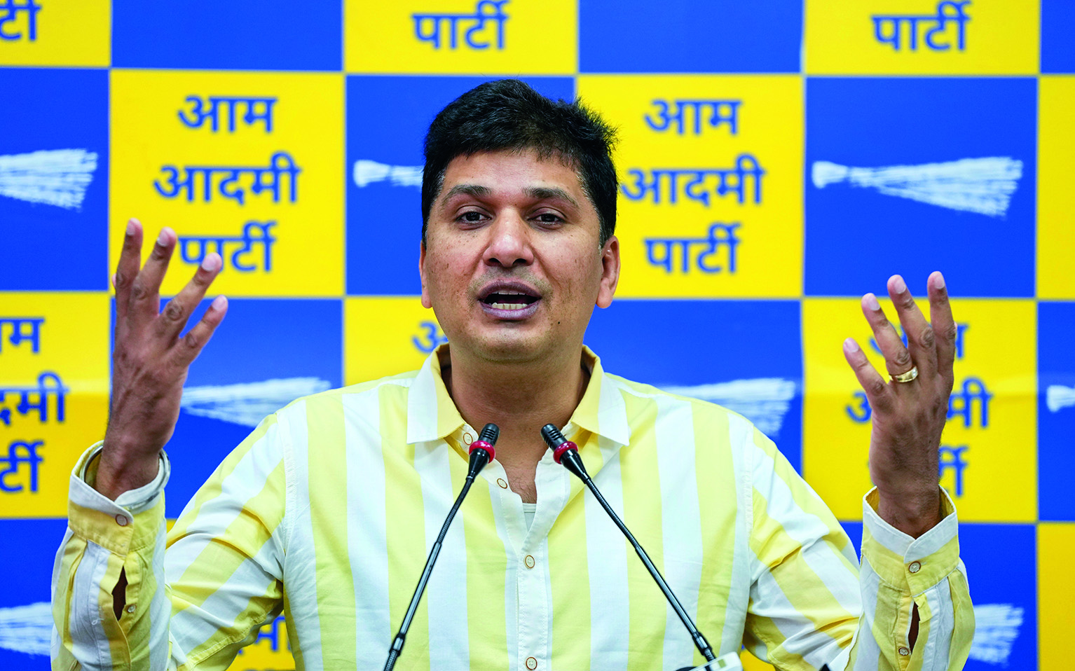 Will Kejriwal Face a NIA Probe? AAP’s Saurabh Bharadwaj Calls LG VK Saxena a BJP Agent