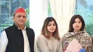 Akhilesh Yadav’s daughter Aditi campaigns for Samajwadi Party