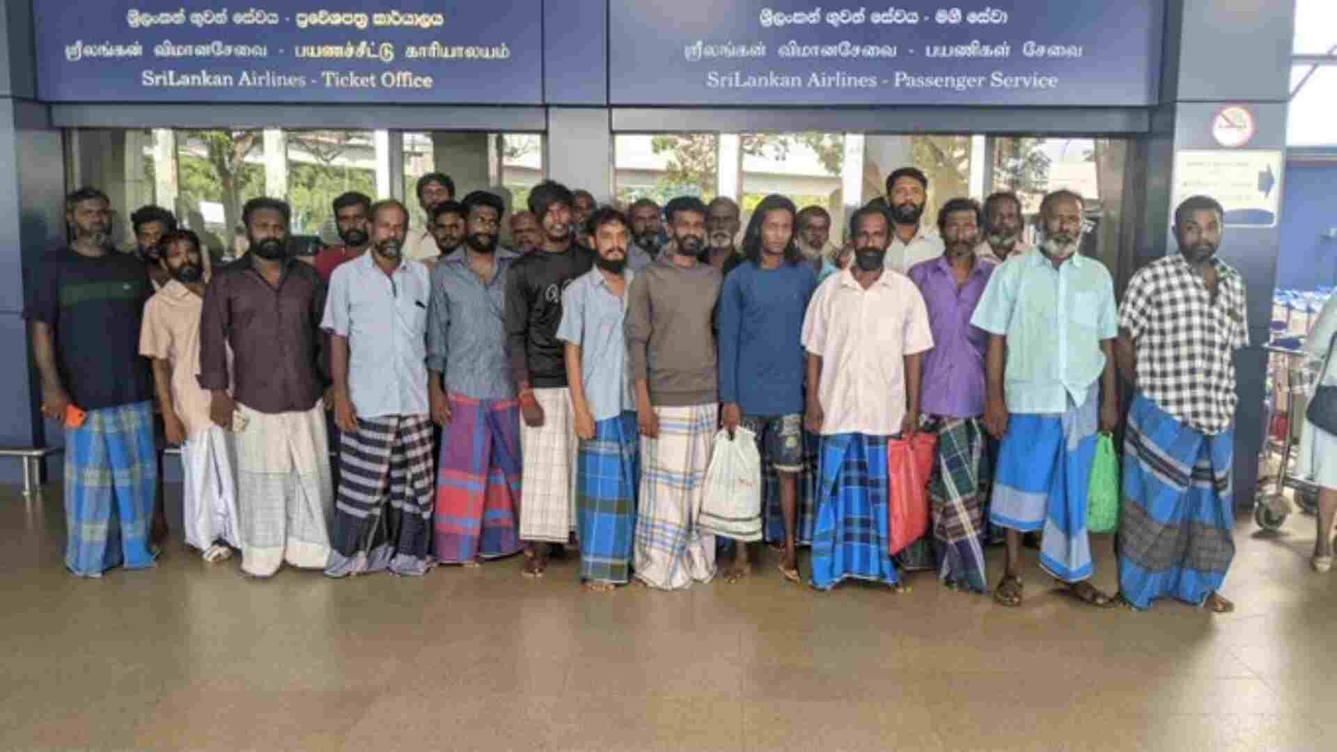 24 Indian Fishermen, held by Sri Lankan Navy, Returned Home