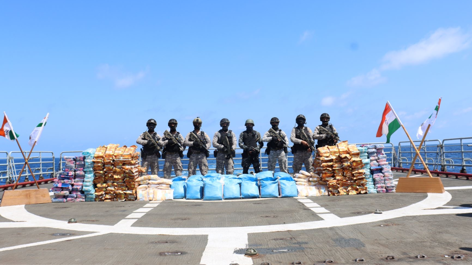 INS Talwa seizes 940kg narcotics from suspicious dhow