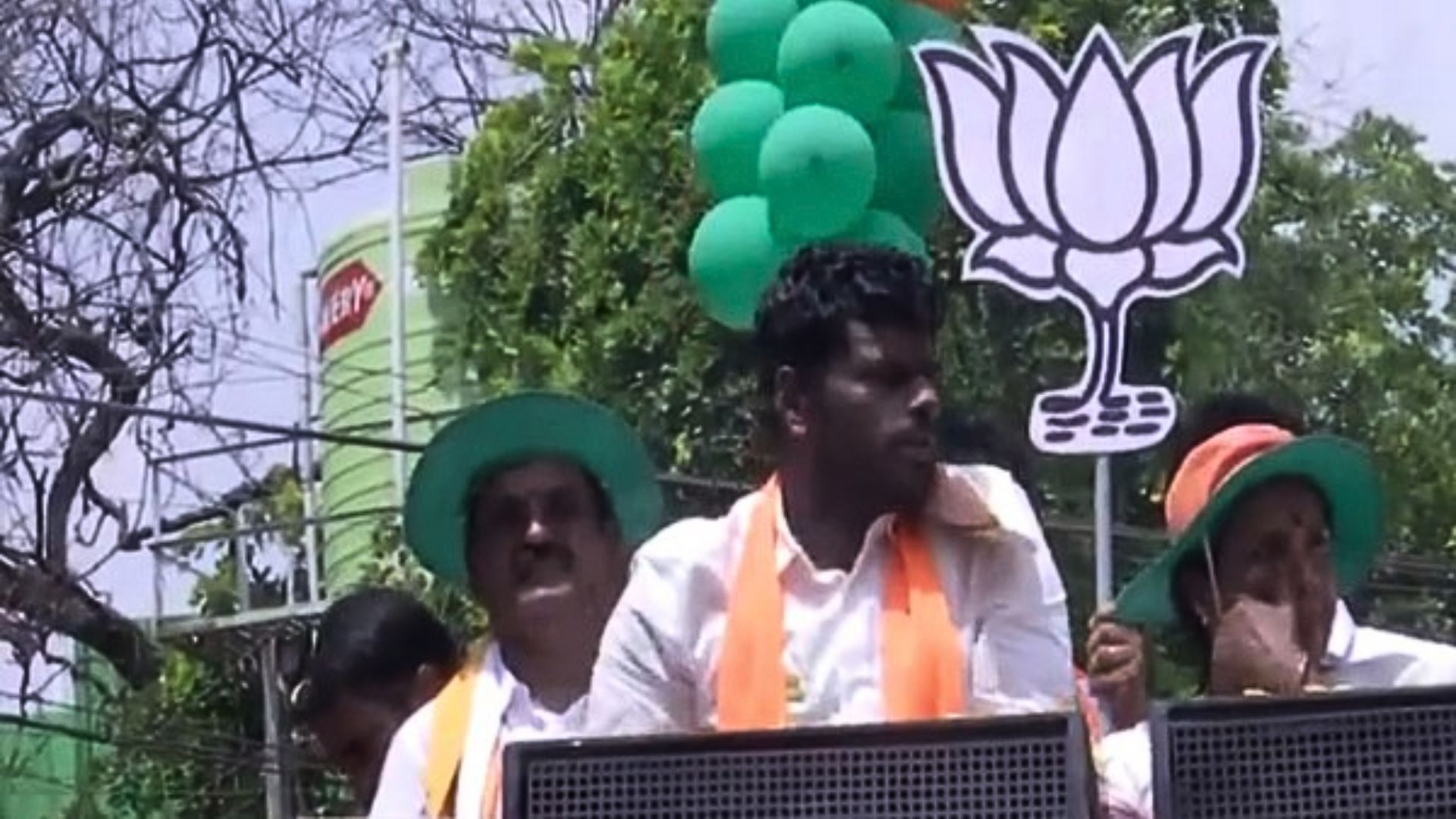 BJP candidate K Annamalai holds roadshow in Coimbatore