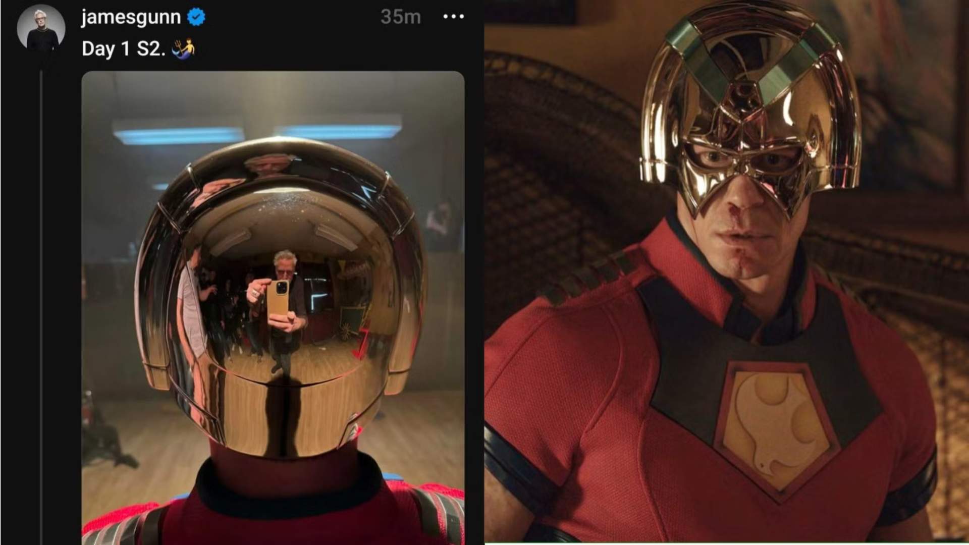James Gunn drops bombshell tease for ‘Peacemaker’ Season 2 with Epic Helmet Pic!