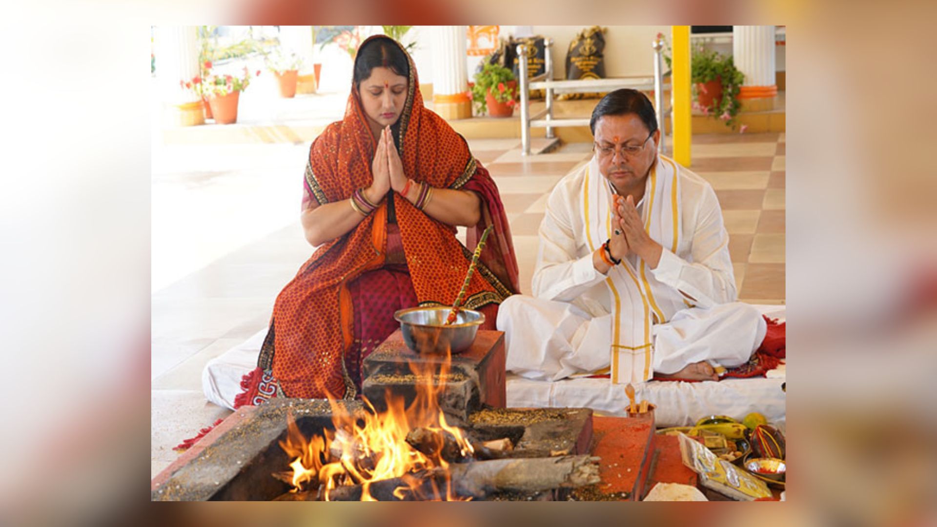 Uttarakhand CM Pushkar Singh Dhami performs puja on Chaitra Navratri