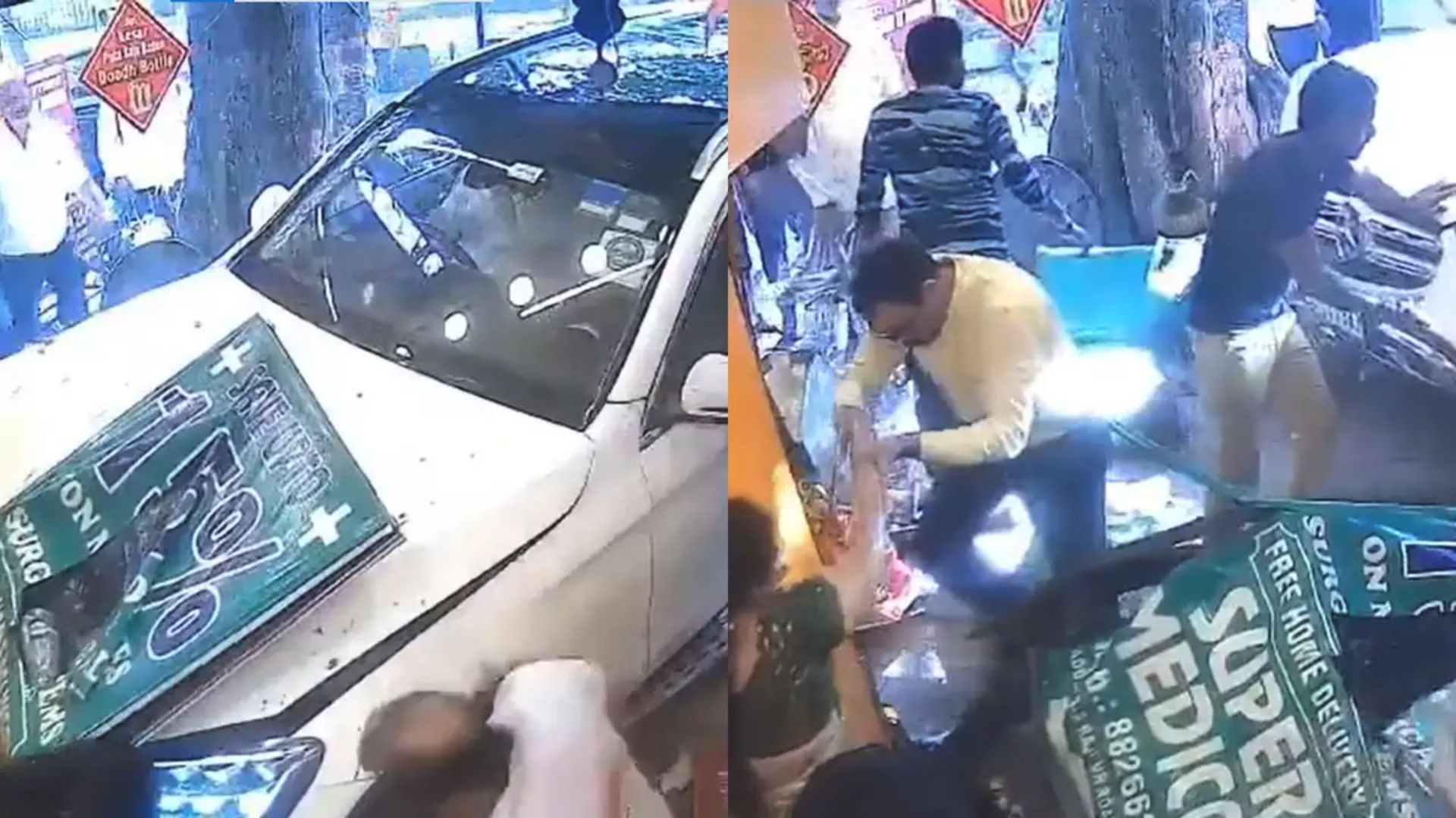 Six injured after car rams into ‘Kachori’ shop in Delhi