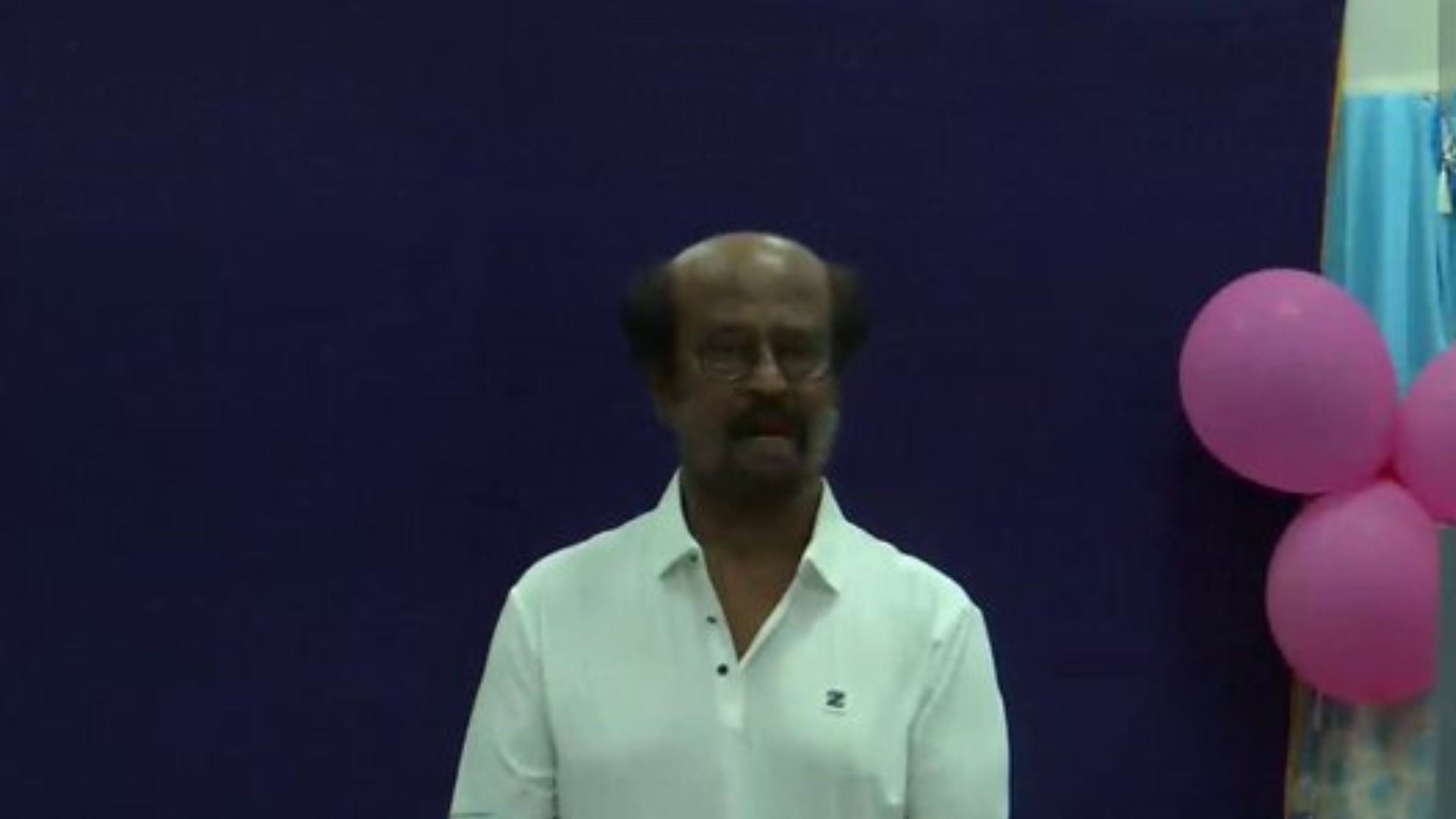 Actor Rajnikanth casts his vote at polling booth in Chennai